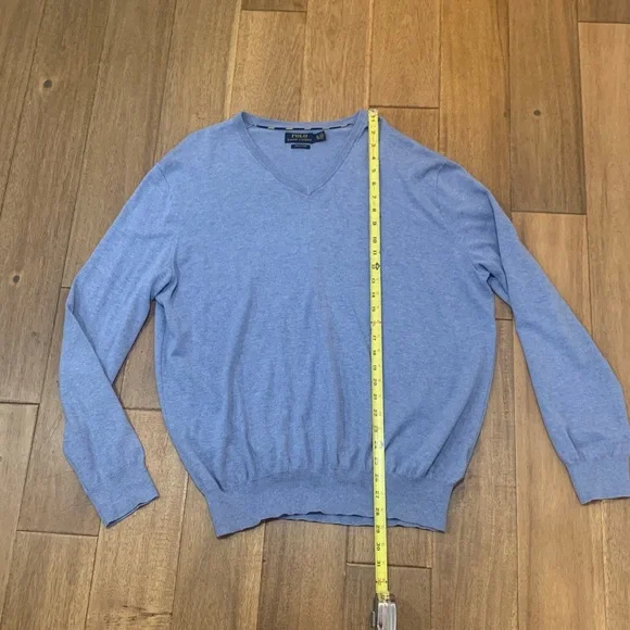Ralph Lauren Mens V neck Sweater Light Blue Size XL - Picture 2 of 7